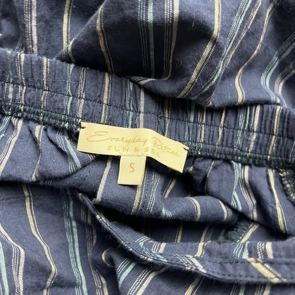 Everyday Ritual Tori Blue Tie Front Wide Leg Jumpsuit S - Picture 10 of 11